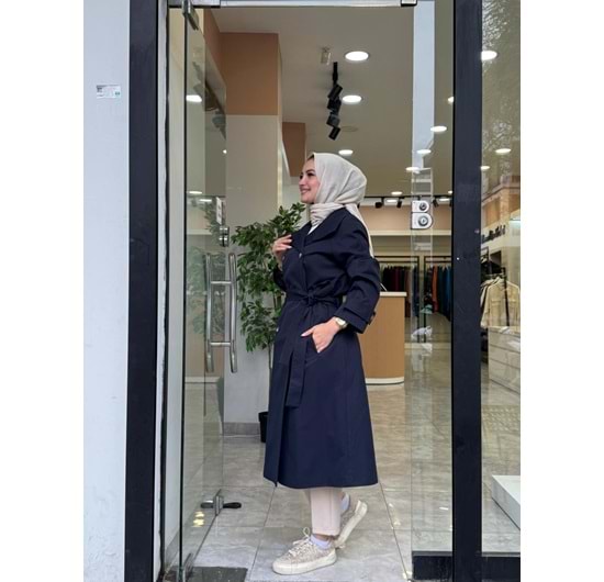 LOVE TRENCH - LACİVERT - STD