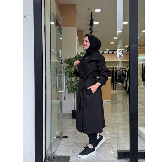 LOVE TRENCH - SİYAH - STD