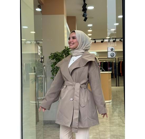 KISA TRENCH - HAKİ YEŞİLİ - STD