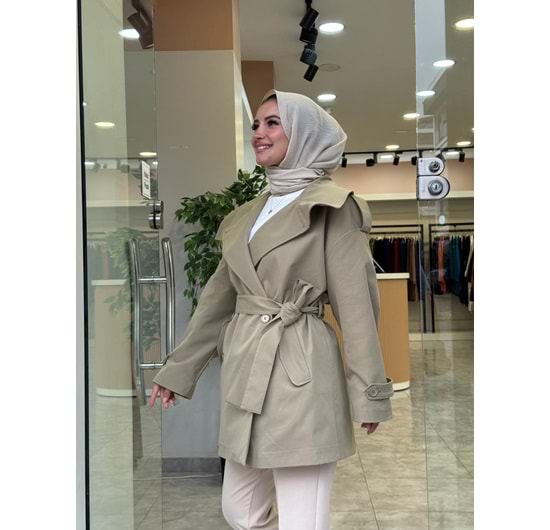 KISA TRENCH - YEŞİL - STD