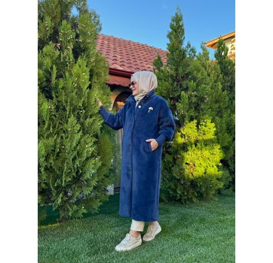 ANGORA UZUN DÜĞMELİ KABAN - LACİVERT - 3