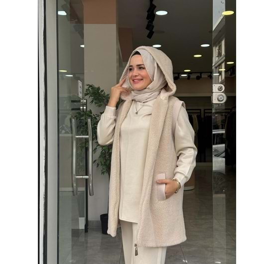 ANGORA YELEK - KREM - 1