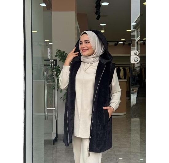 ANGORA YELEK - SİYAH - 1