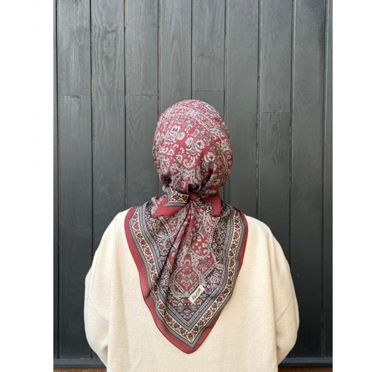ETNİK EŞARP - BORDO - STD