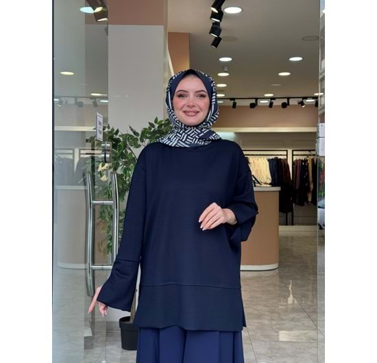 YIRTMAÇ SWEAT - LACİVERT - S-M