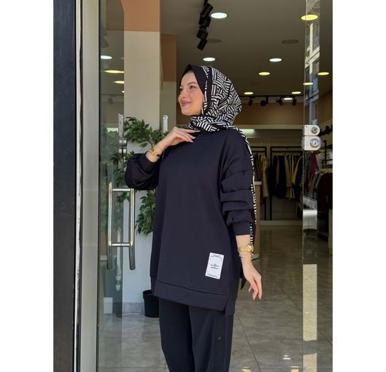DÜZ SWEAT - FÜME - L-XL