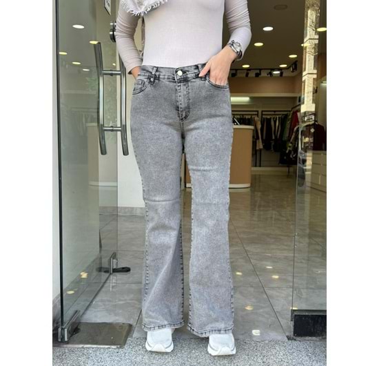 İSPANYOL MODEL KOT PANTOLON - GRİ - 2