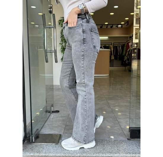 İSPANYOL MODEL KOT PANTOLON - GRİ - 2
